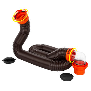 Camco RhinoFLEX 15 Sewer Hose Kit w/4 In 1 Elbow Caps [39761] - BuoyMart.com  Sanitation Camco