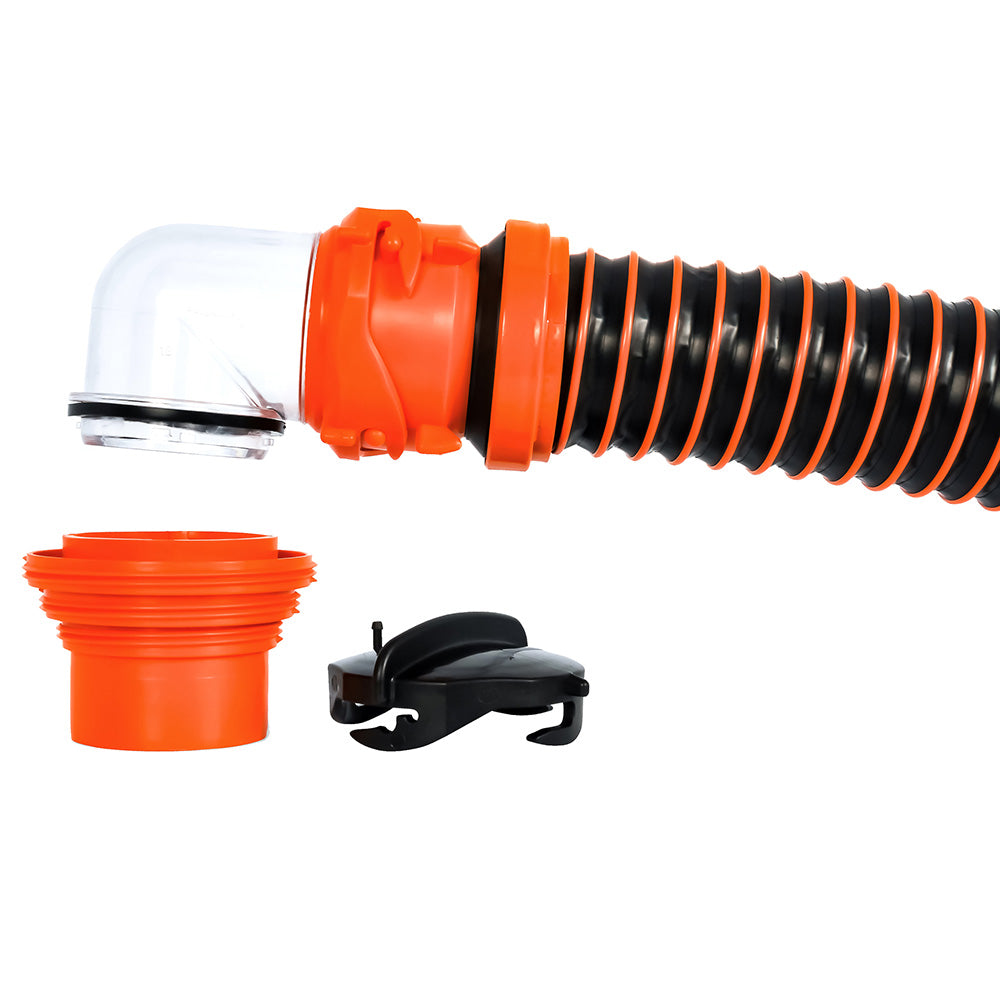 Camco RhinoEXTREME 20 Sewer Hose Kit w/4 In 1 Elbow Caps [39867] - BuoyMart.com  Sanitation Camco