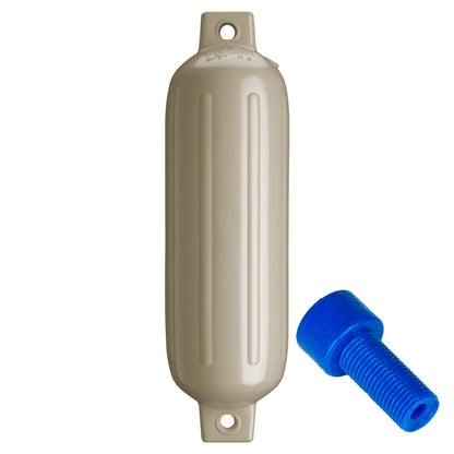 Polyform G-3 Twin Eye Fender 5.5" x 19" - Sand w/Adapter [G-3 SAND W/AIR ADAPTER] - BuoyMart.com  Fenders Polyform U.S.