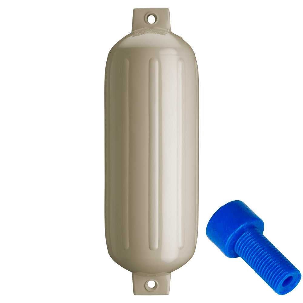 Polyform G-5 Twin Eye Fender 8.8" x 26.8" - Sand w/Adapter [G-5 SAND W/AIR ADAPTER] - BuoyMart.com  Fenders Polyform U.S.