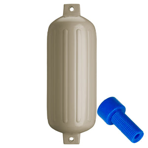 Polyform G-6 Twin Eye Fender 11" x 30" - Sand w/Adapter [G-6 SAND W/AIR ADAPTER] - BuoyMart.com  Fenders Polyform U.S.