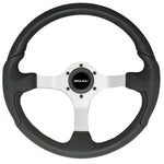 Uflex Nisida Steering Wheel 13.8" - Black Polyurethane Grip w/Black Aluminum Spokes [NISIDA-B/B] - BuoyMart.com  Steering Wheels Uflex USA