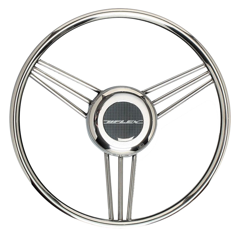 Uflex V27 13.8" Steering Wheel - Stainless Steel Grip  Spokes [V27] - BuoyMart.com  Steering Wheels Uflex USA