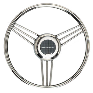 Uflex V27 13.8" Steering Wheel - Stainless Steel Grip  Spokes [V27] - BuoyMart.com  Steering Wheels Uflex USA