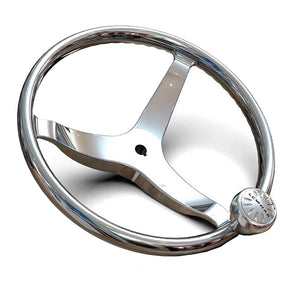 Lewmar 3 Spoke 13.5" Steering Wheel w/Power-Grip Knob [89700820] - BuoyMart.com  Steering Wheels Lewmar