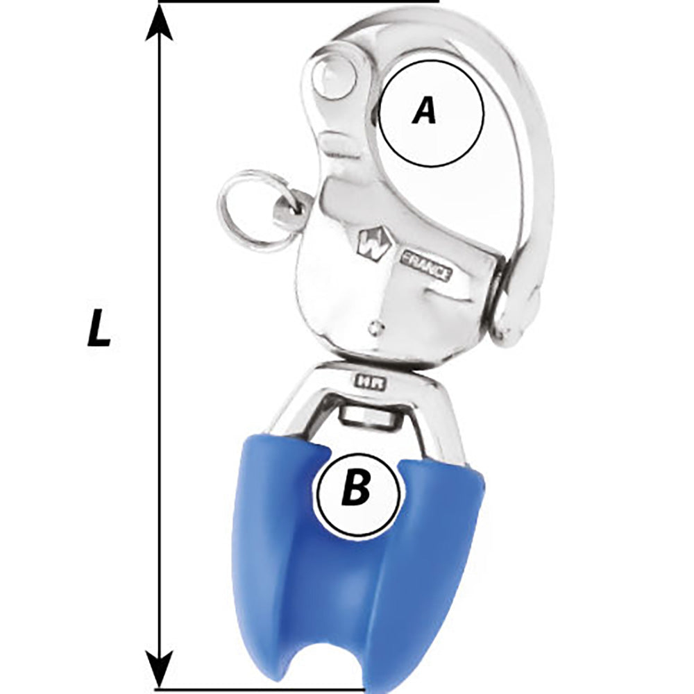 Wichard HR Snap Shackle w/Thimble Eye - Length 3-3/4" [02493] - BuoyMart.com  Shackles/Rings/Pins Wichard Marine