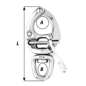 Wichard HR Quick Release Snap Shackle w/Swivel Eye - Length 2-3/4" [02673] - BuoyMart.com  Shackles/Rings/Pins Wichard Marine