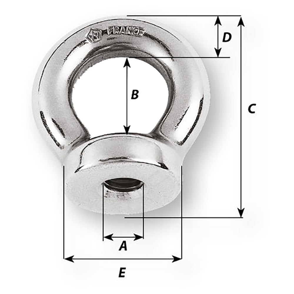 Wichard 1/2 Eye Nut - 1-1/16" Diameter [06361] - BuoyMart.com  Accessories Wichard Marine