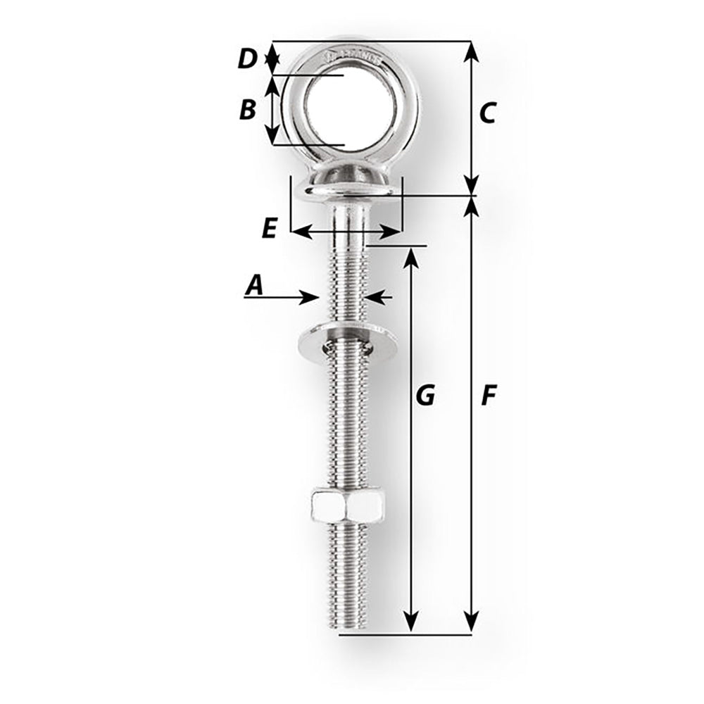 Wichard Eye Bolt - Diameter 15/32" - Length 1-9/16" [06490] - BuoyMart.com  Accessories Wichard Marine