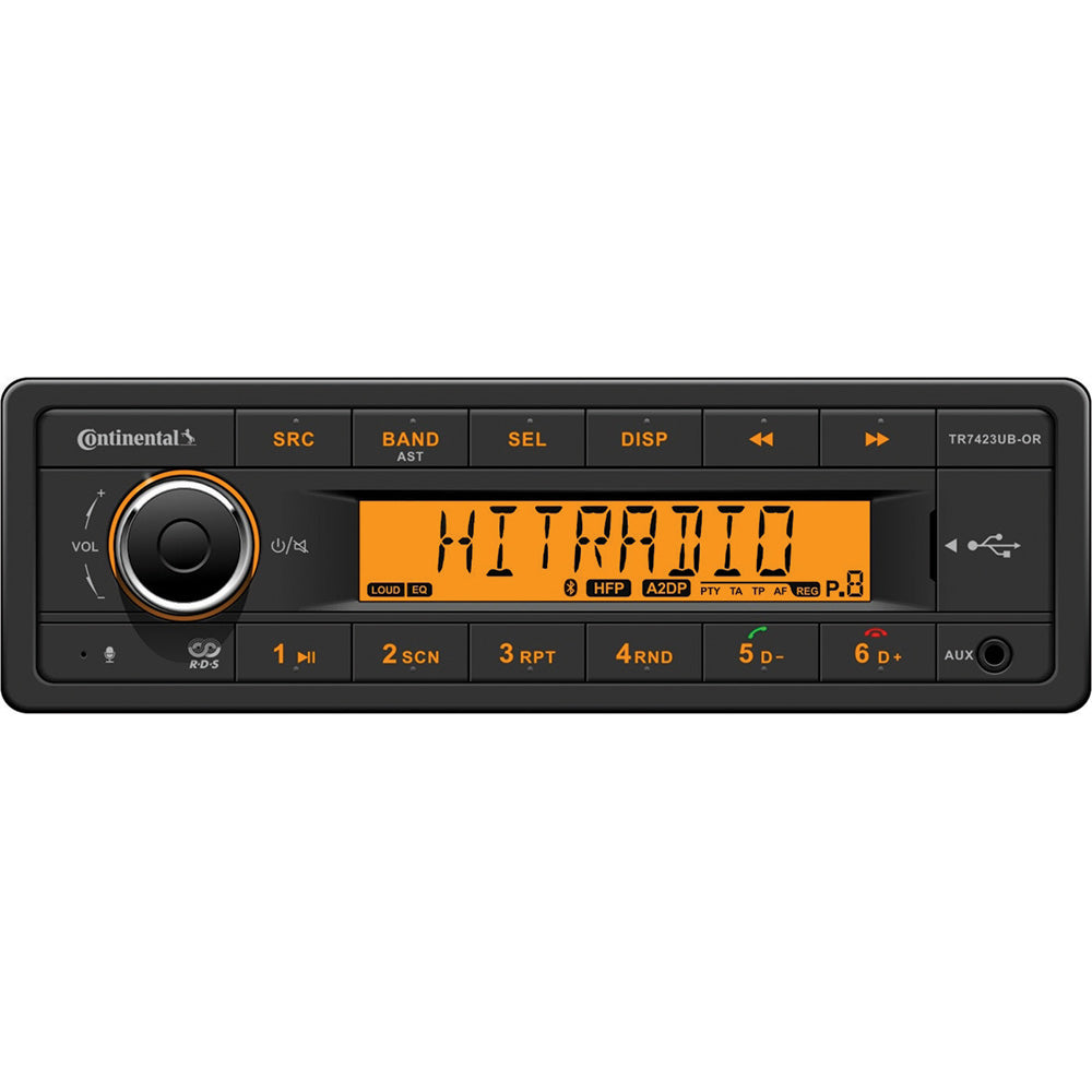 Continental Stereo w/AM/FM/BT/USB - 24V [TR7423UB-OR] - BuoyMart.com  Stereos Continental