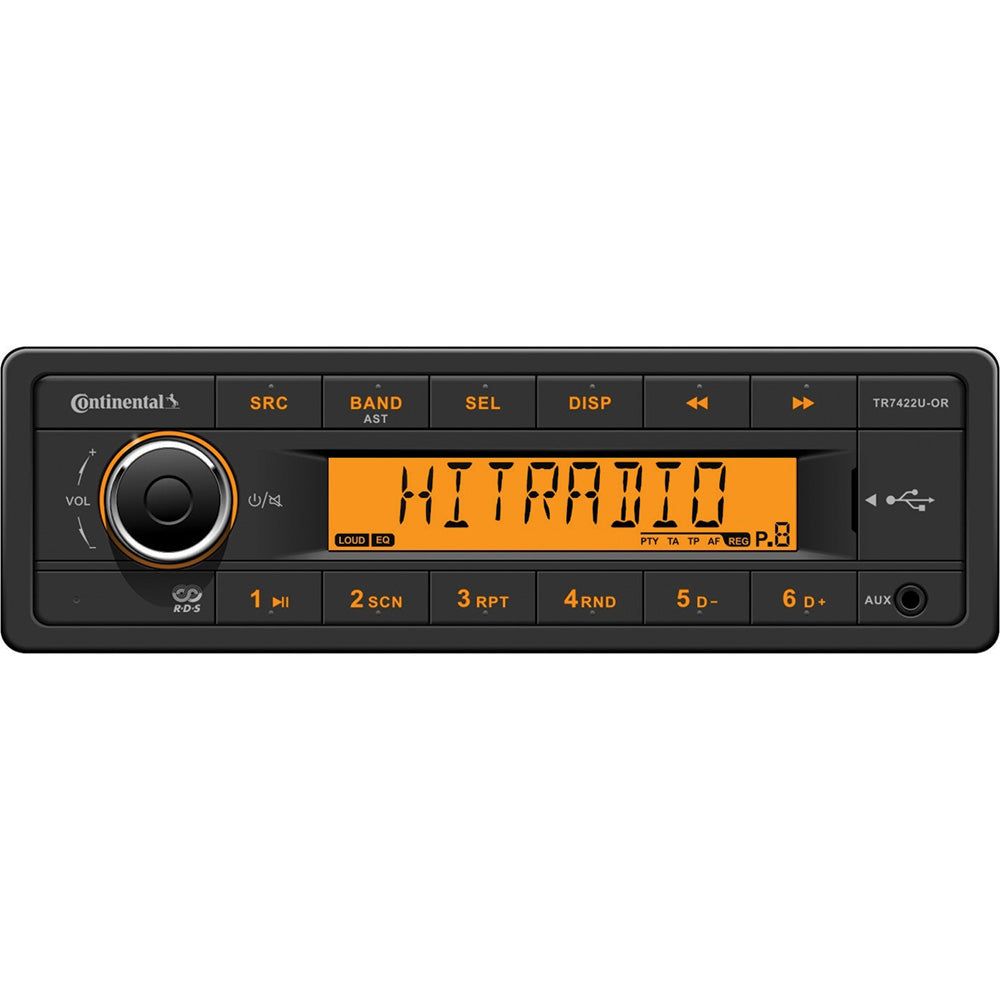 Continental Stereo w/AM/FM/USB - 24V [TRD7422U-OR] - BuoyMart.com  Stereos Continental