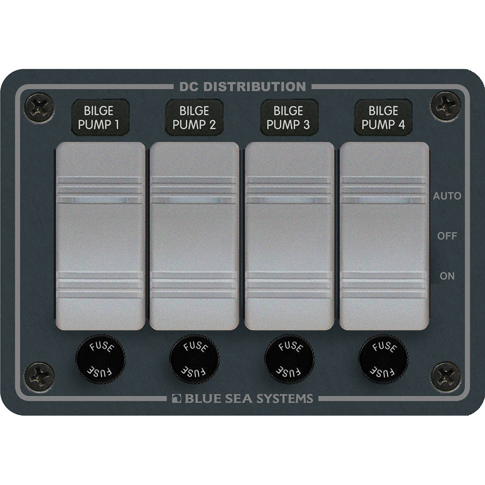Blue Sea 8666 Contura 4 Bilge Pump Control Panel [8666] - BuoyMart.com  Switches & Accessories Blue Sea Systems