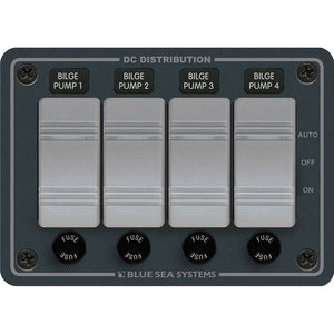Blue Sea 8666 Contura 4 Bilge Pump Control Panel [8666] - BuoyMart.com  Switches & Accessories Blue Sea Systems