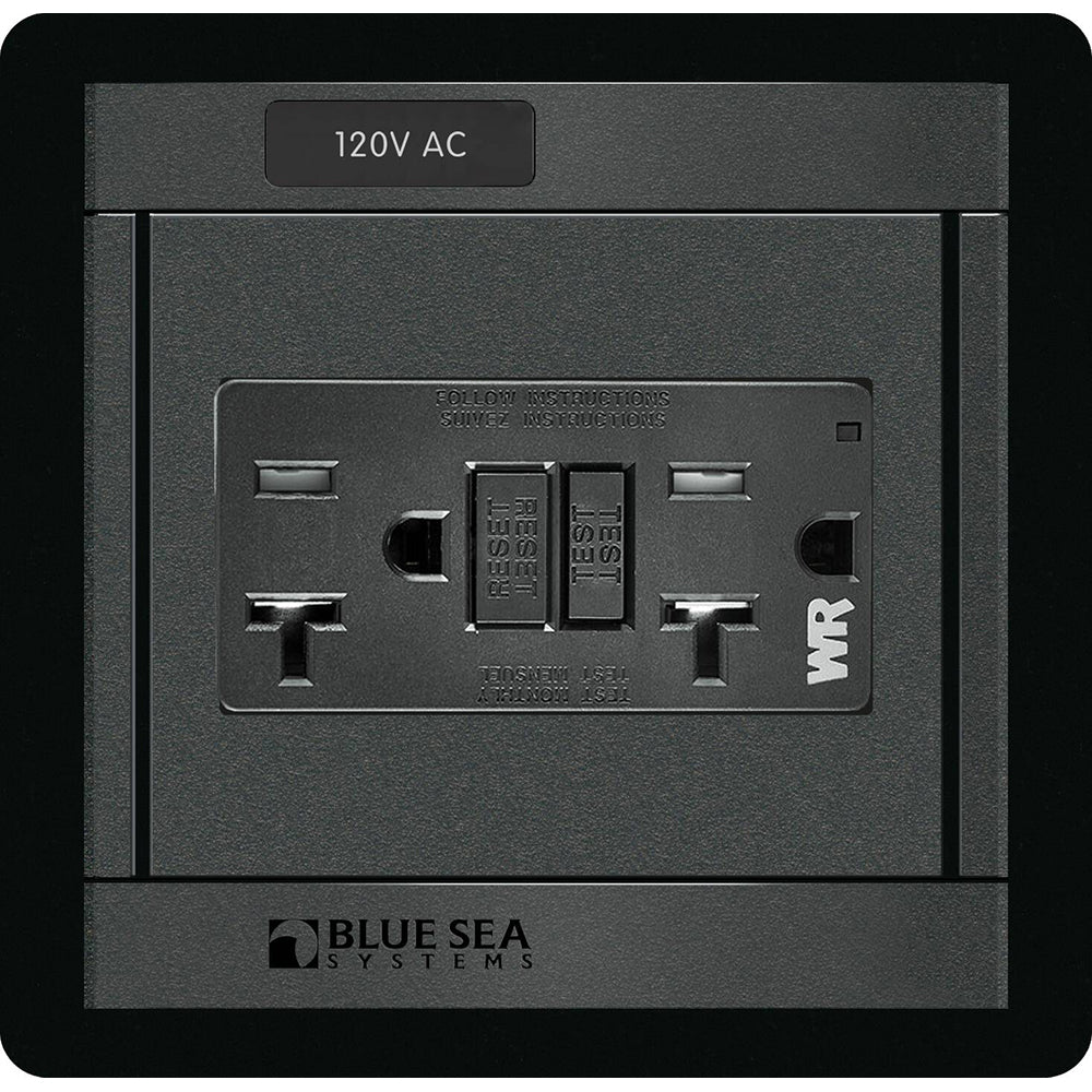 Blue Sea 1499 - 360 Panel - 120V AC GFCI Dual Outlet [1499] - BuoyMart.com  Electrical Panels Blue Sea Systems