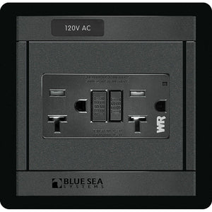 Blue Sea 1499 - 360 Panel - 120V AC GFCI Dual Outlet [1499] - BuoyMart.com  Electrical Panels Blue Sea Systems