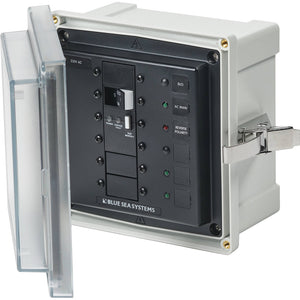 Blue Sea 3121 - SMS Panel Enclosure w/ELCI (16A)  3 Blanks - 230V AC [3121] - BuoyMart.com  Electrical Panels Blue Sea Systems