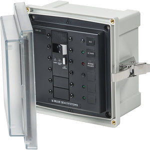Blue Sea 3123 - SMS Panel Enclosure w/ELCI (32A)  3 Blanks - 230V AC [3123] - BuoyMart.com  Electrical Panels Blue Sea Systems