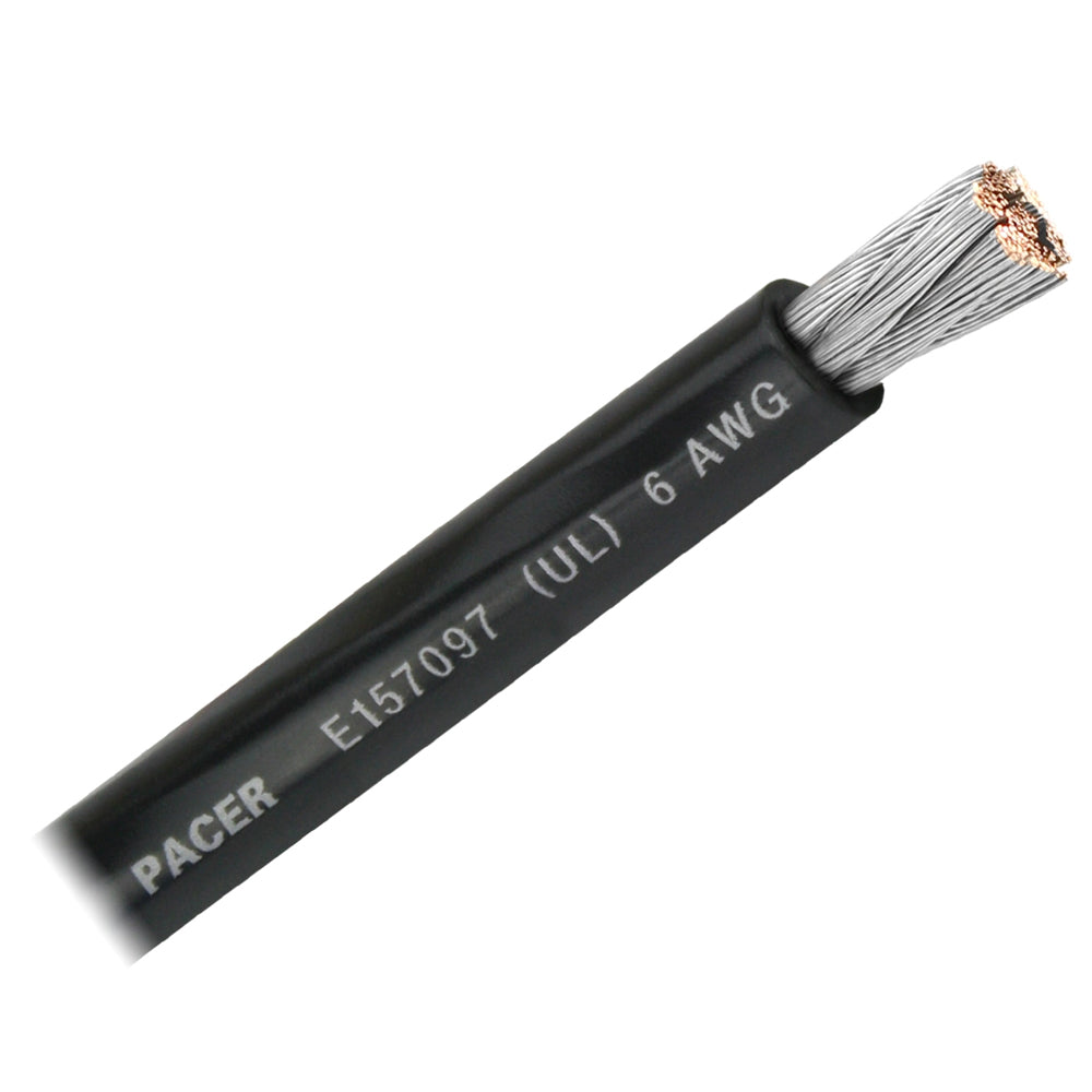 Pacer Black 6 AWG Battery Cable - Sold By The Foot [WUL6BK-FT] - BuoyMart.com  Wire Pacer Group