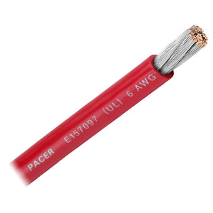 Pacer Red 6 AWG Battery Cable - Sold By The Foot [WUL6RD-FT] - BuoyMart.com  Wire Pacer Group