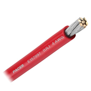 Pacer Red 4 AWG Battery Cable - Sold By The Foot [WUL4RD-FT] - BuoyMart.com  Wire Pacer Group