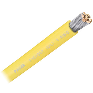 Pacer Yellow 4 AWG Battery Cable - Sold By The Foot [WUL4YL-FT] - BuoyMart.com  Wire Pacer Group