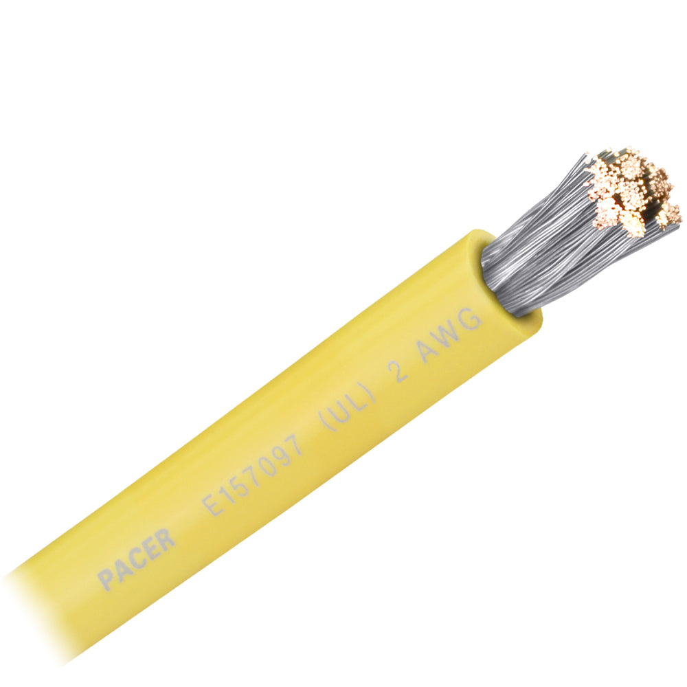 Pacer Yellow 2 AWG Battery Cable - Sold By The Foot [WUL2YL-FT] - BuoyMart.com  Wire Pacer Group