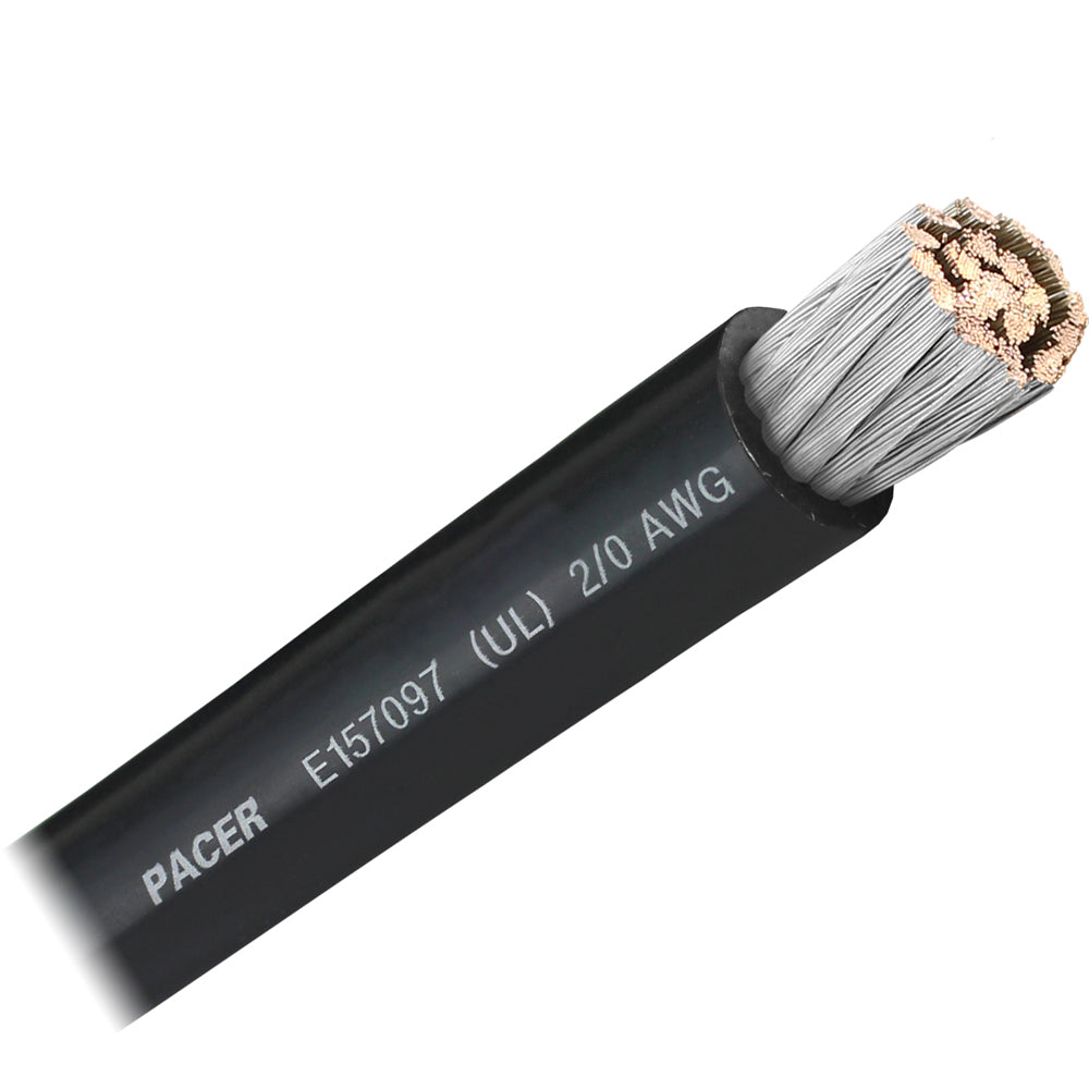 Pacer Black 2/0 AWG Battery Cable - Sold By The Foot [WUL2/0BK-FT] - BuoyMart.com  Wire Pacer Group