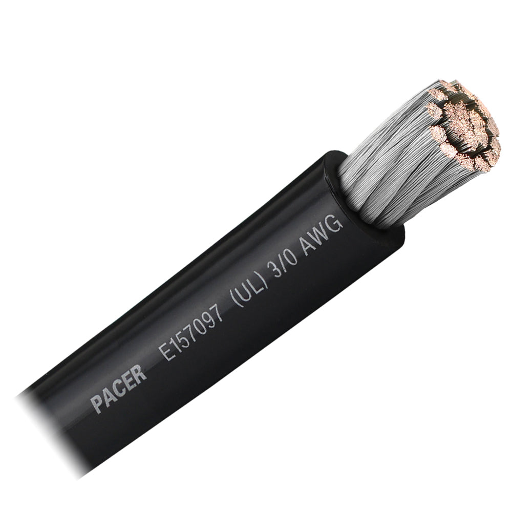 Pacer Black 3/0 AWG Battery Cable - Sold By The Foot [WUL3/0BK-FT] - BuoyMart.com  Wire Pacer Group