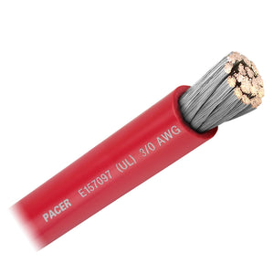 Pacer Red 3/0 AWG Battery Cable - Sold By The Foot [WUL3/0RD-FT] - BuoyMart.com  Wire Pacer Group