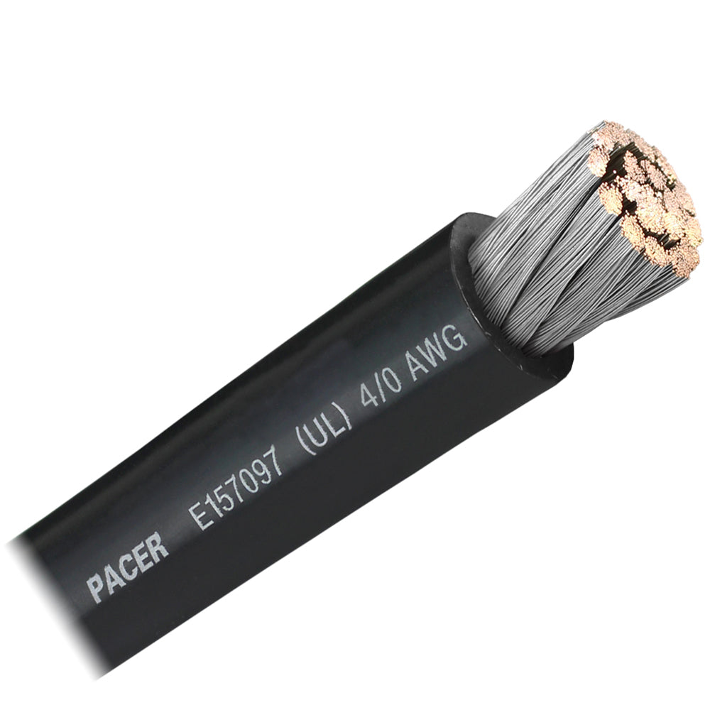 Pacer Black 4/0 AWG Battery Cable - Sold By The Foot [WUL4/0BK-FT] - BuoyMart.com  Wire Pacer Group