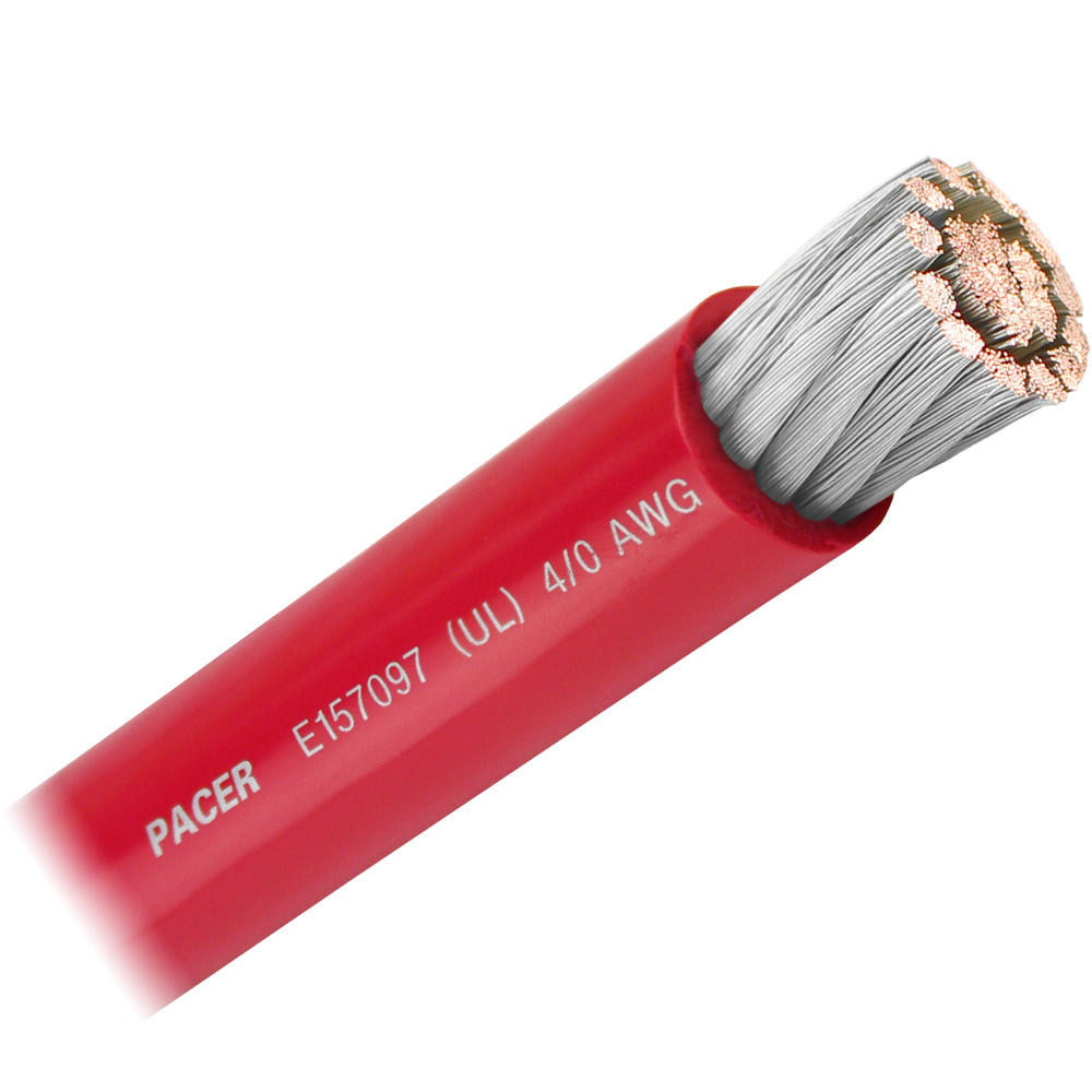 Pacer Red 4/0 AWG Battery Cable - Sold By The Foot [WUL4/0RD-FT] - BuoyMart.com  Wire Pacer Group