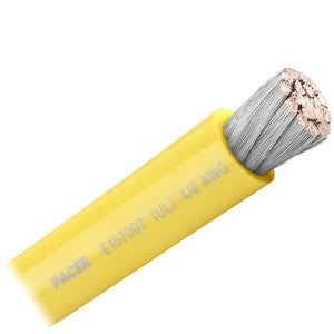 Pacer Yellow 4/0 AWG Battery Cable - Sold By The Foot [WUL4/0YL-FT] - BuoyMart.com  Wire Pacer Group