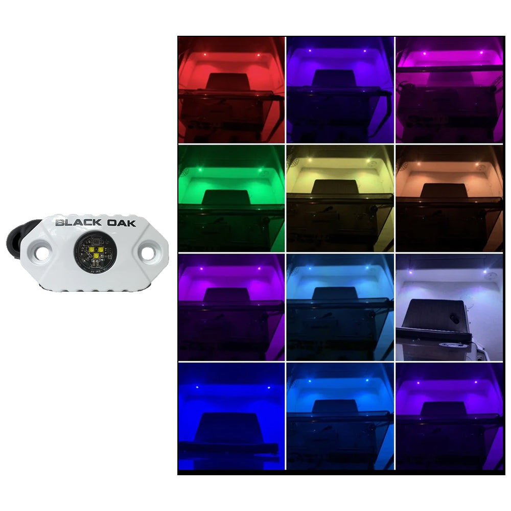 Black Oak Rock Accent Light - RGB - White Housing [MAL-RGB] - BuoyMart.com  Interior / Courtesy Light Black Oak LED