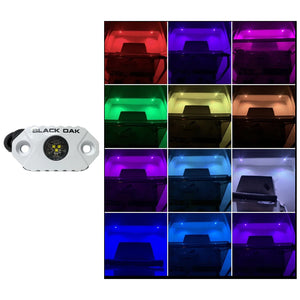 Black Oak Rock Accent Light - RGB - White Housing [MAL-RGB] - BuoyMart.com  Interior / Courtesy Light Black Oak LED
