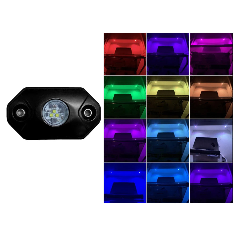 Black Oak Rock Accent Light - RGB - Black Housing [RL-RGB] - BuoyMart.com  Interior / Courtesy Light Black Oak LED