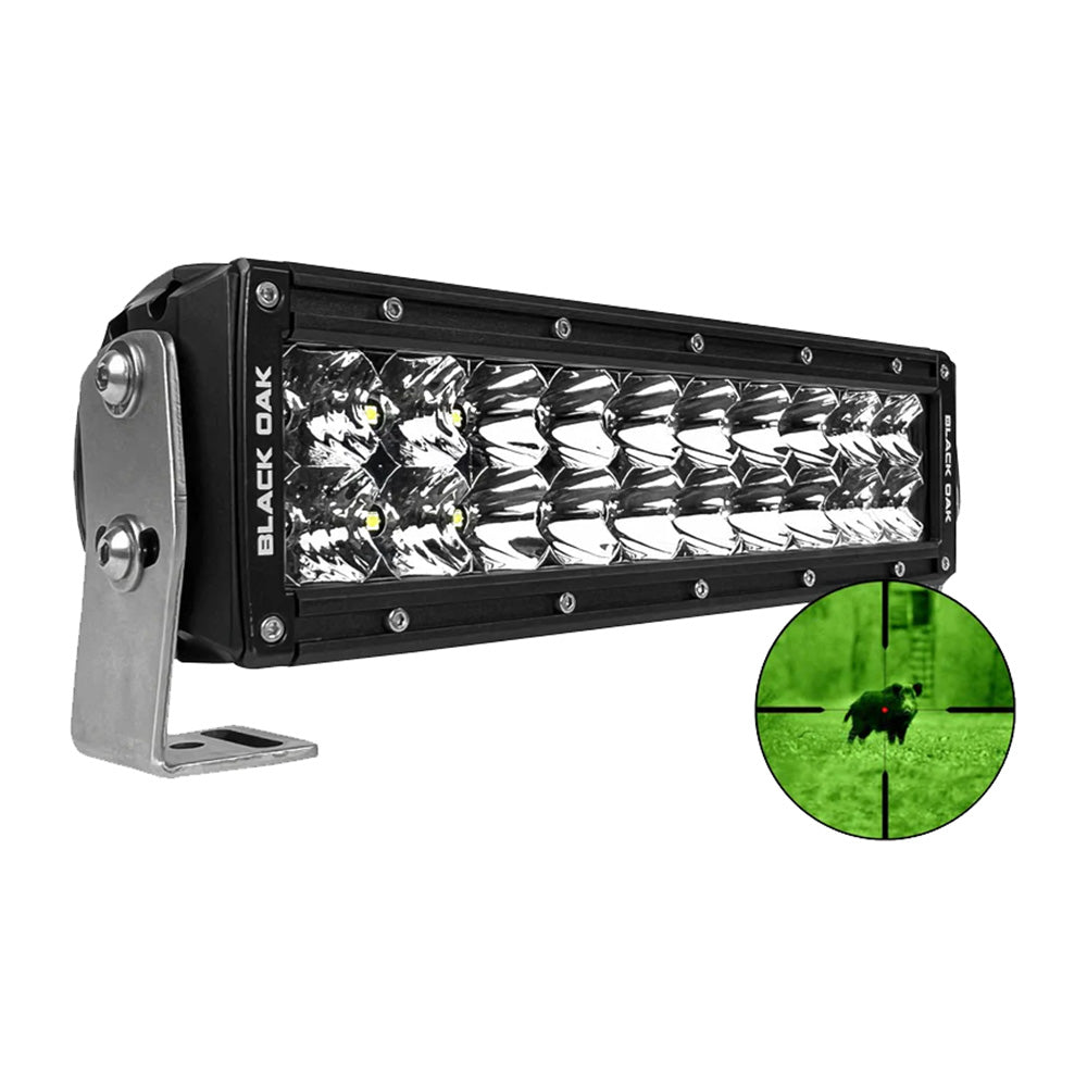 Black Oak Pro Series 3.0 10" 850nm Infrared Double Row LED Light Bar - Combo Optics - Black Housing [10IR-850] - BuoyMart.com  Light Bars Black Oak LED