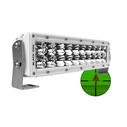 Black Oak Pro Series 3.0 10" 850nm Infrared Marine LED Double Row Light Bar - Combo Optics - White Housing [10MIR-850] - BuoyMart.com  Light Bars Black Oak LED