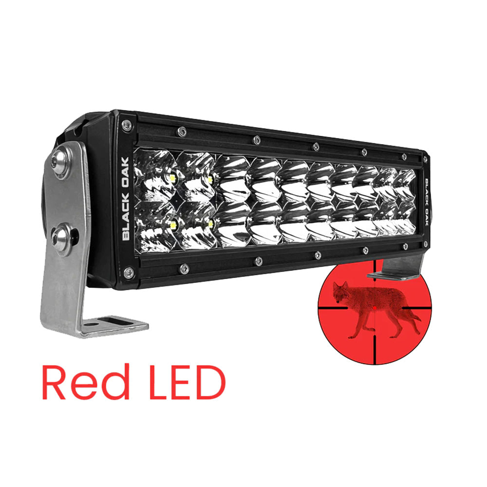 Black Oak 10" Red LED Predator Hunting Light Bar - Combo Optics - Black Housing - Pro Series 3.0 [10R-D3OS] - BuoyMart.com  Light Bars Black Oak LED
