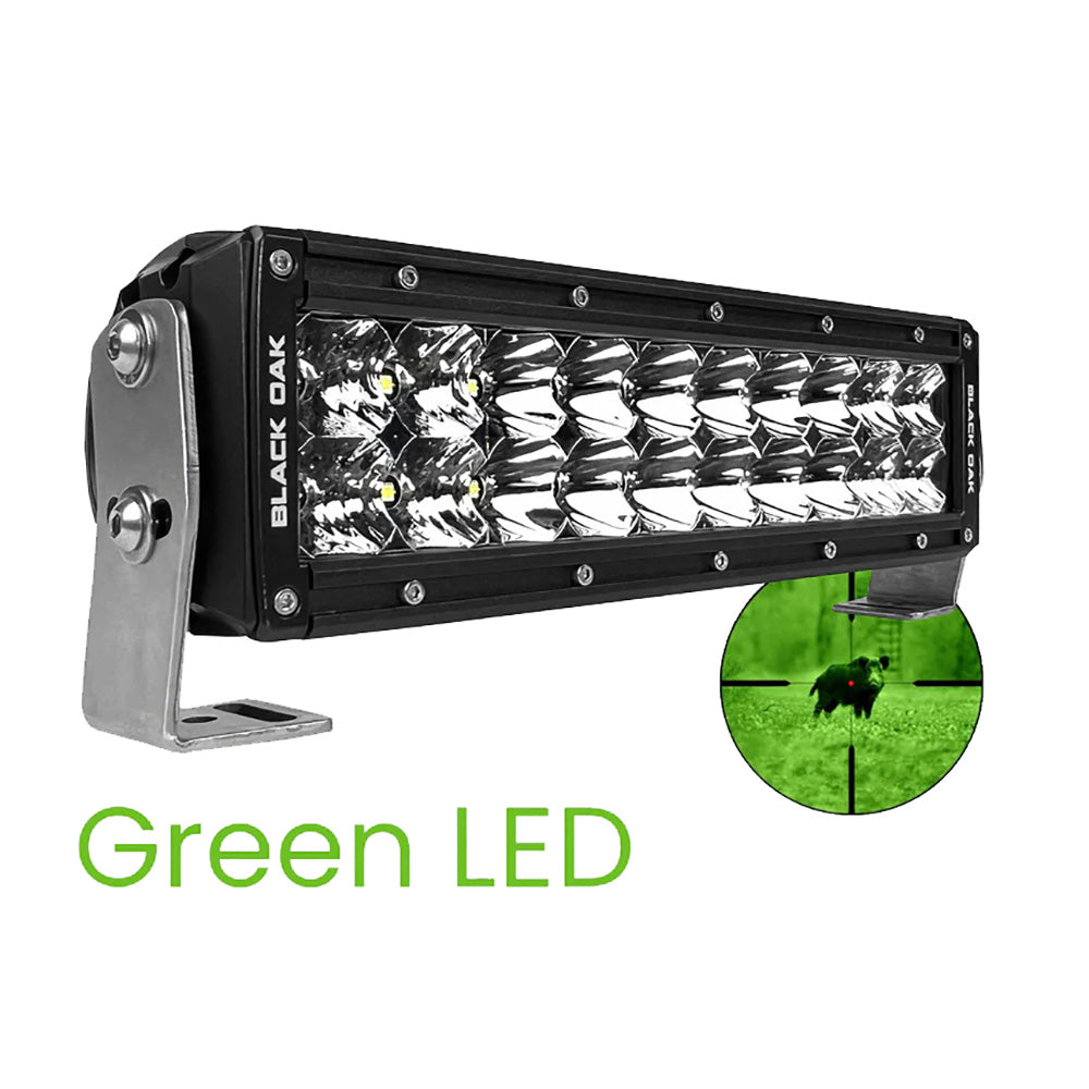 Black Oak 10" Green LED Hog Hunting Light Bar - Combo Optics - Black Housing - Pro Series 3.0 [10G-D3OS] - BuoyMart.com  Light Bars Black Oak LED