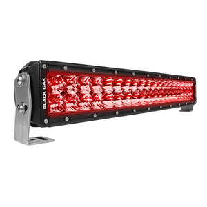 Black Oak 20" Curved Double Row Red LED Predator Hunting Light Bar - Combo Optics - Black Housing - Pro Series 3.0 [20CR-D3OS] - BuoyMart.com  Light Bars Black Oak LED