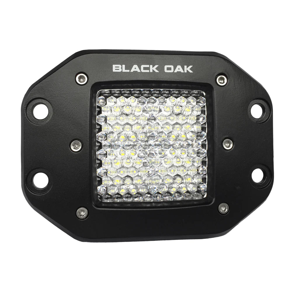 Black Oak 2" Flush Mount LED Pod Light - Flood Optics - Black Housing - Pro Series 3.0 [2F-FPOD10CR] - BuoyMart.com  Flood/Spreader Lights Black Oak LED