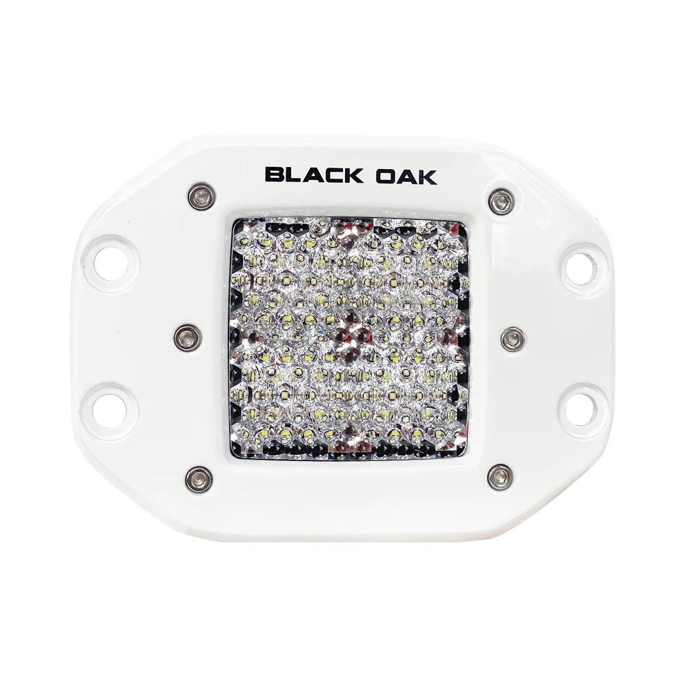 Black Oak 2" Marine Flush Mount LED Pod Light - Diffused Optics - White Housing - Pro Series 3.0 [2DM-FPOD10CR] - BuoyMart.com  Pods & Cubes Black Oak LED