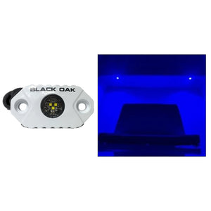 Black Oak Rock Accent Light - Blue LEDs - White Housing [MAL-B] - BuoyMart.com  Interior / Courtesy Light Black Oak LED