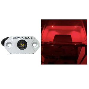 Black Oak Rock Accent Light - Red LEDs - White Housing [MAL-R] - BuoyMart.com  Interior / Courtesy Light Black Oak LED