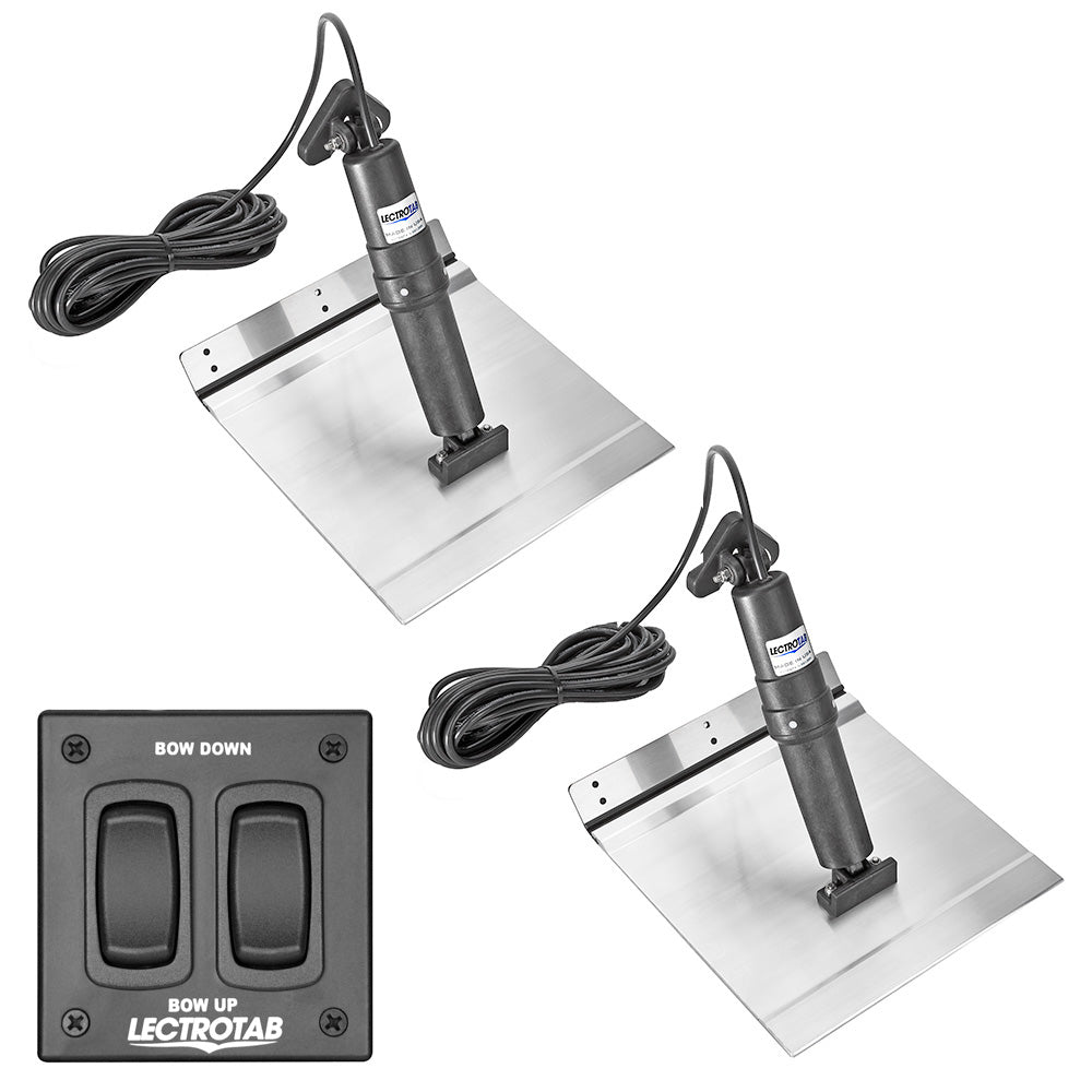 Lectrotab XKA Aluminum Alloy Trim Tab Kit w/Rocker Switch - 12 x 24 [XKAF12X24A] - BuoyMart.com  Trim Tabs Lectrotab