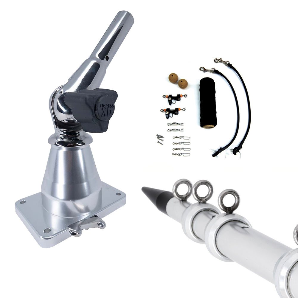 Tigress XD Bay Series Top Mount System - 15 - Aluminum Silver Outriggers Deluxe Rigging Kit [88823-2] - BuoyMart.com  Outriggers Tigress
