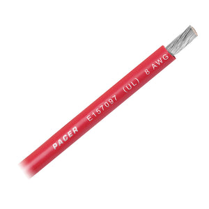 Pacer Red 8 AWG Battery Cable - Sold By The Foot [WUL8RD-FT] - BuoyMart.com  Wire Pacer Group