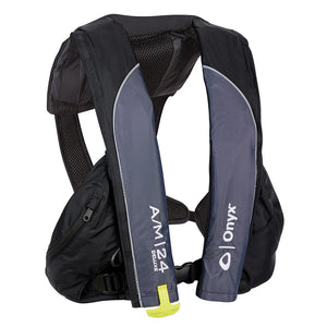 Onyx A/M-24 Deluxe Auto/Manual Inflatable PFD - Black - Adult Universal [132100-700-004-23] - BuoyMart.com  Life Vests Onyx Outdoor