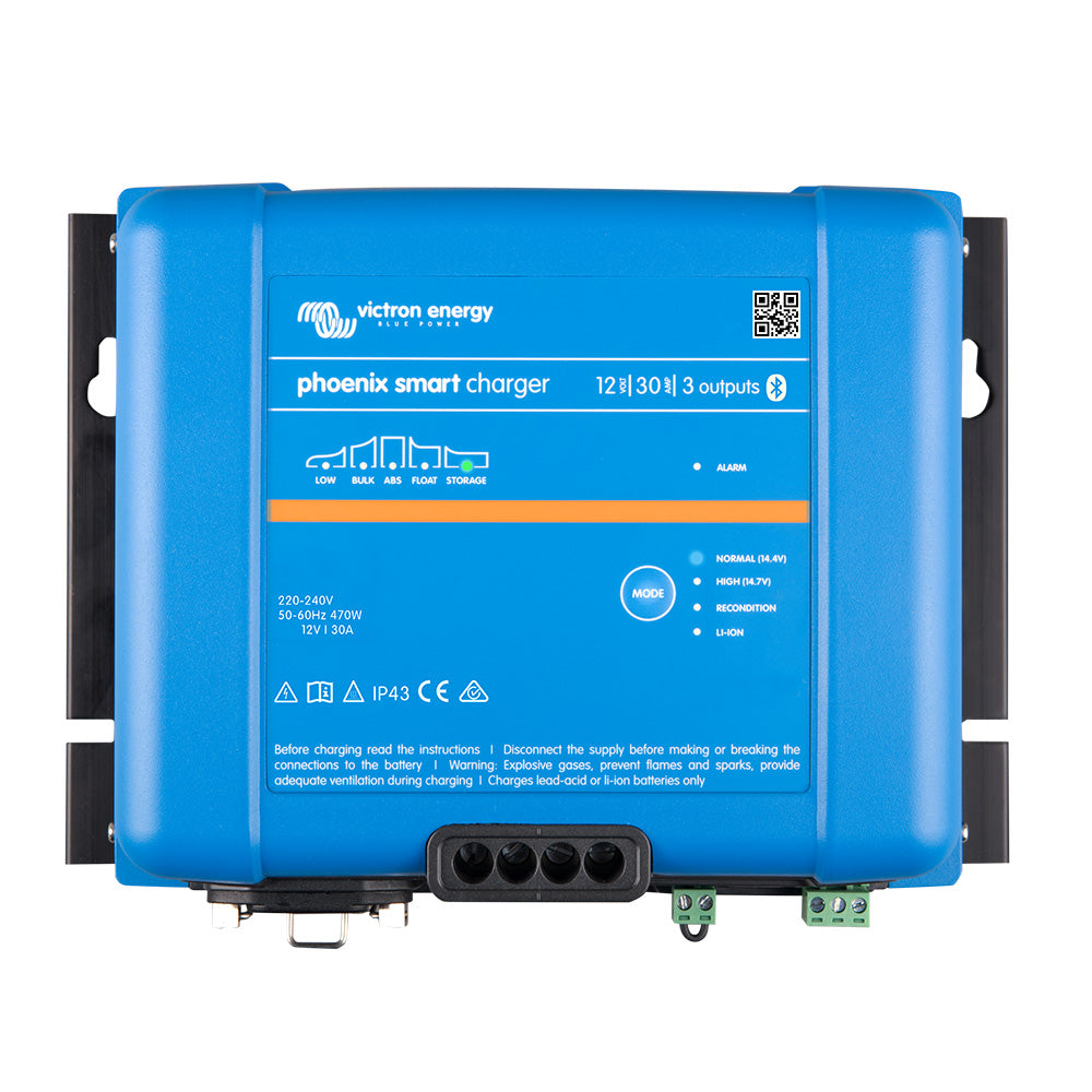 Victron Phoenix Smart IP43 Charger 12/30 (3) 120-240VAC Requires 5-15P Mains Cord [PSC123053095] - BuoyMart.com  Battery Chargers Victron Energy