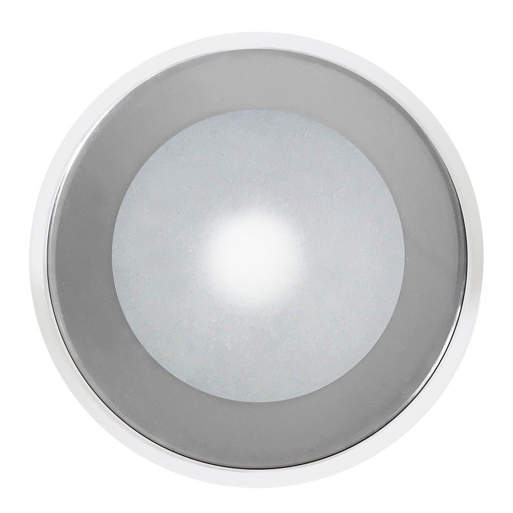 Shadow-Caster DLX Series Down Light - White Housing - RGB - Chrome Bezel [SCM-DLX-CC-CHR-WH] - BuoyMart.com  Dome/Down Lights Shadow-Caster LED Lighting